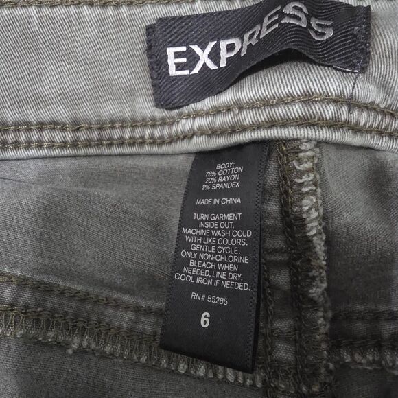 Express Women’s Skinny Ankle Jeans – Size 6, Green - Picture 4 of 4